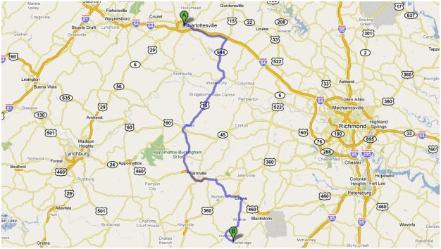 Directions to No Limits Skydiving in Virginia 