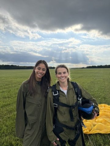 All smiles after skydiving in VA